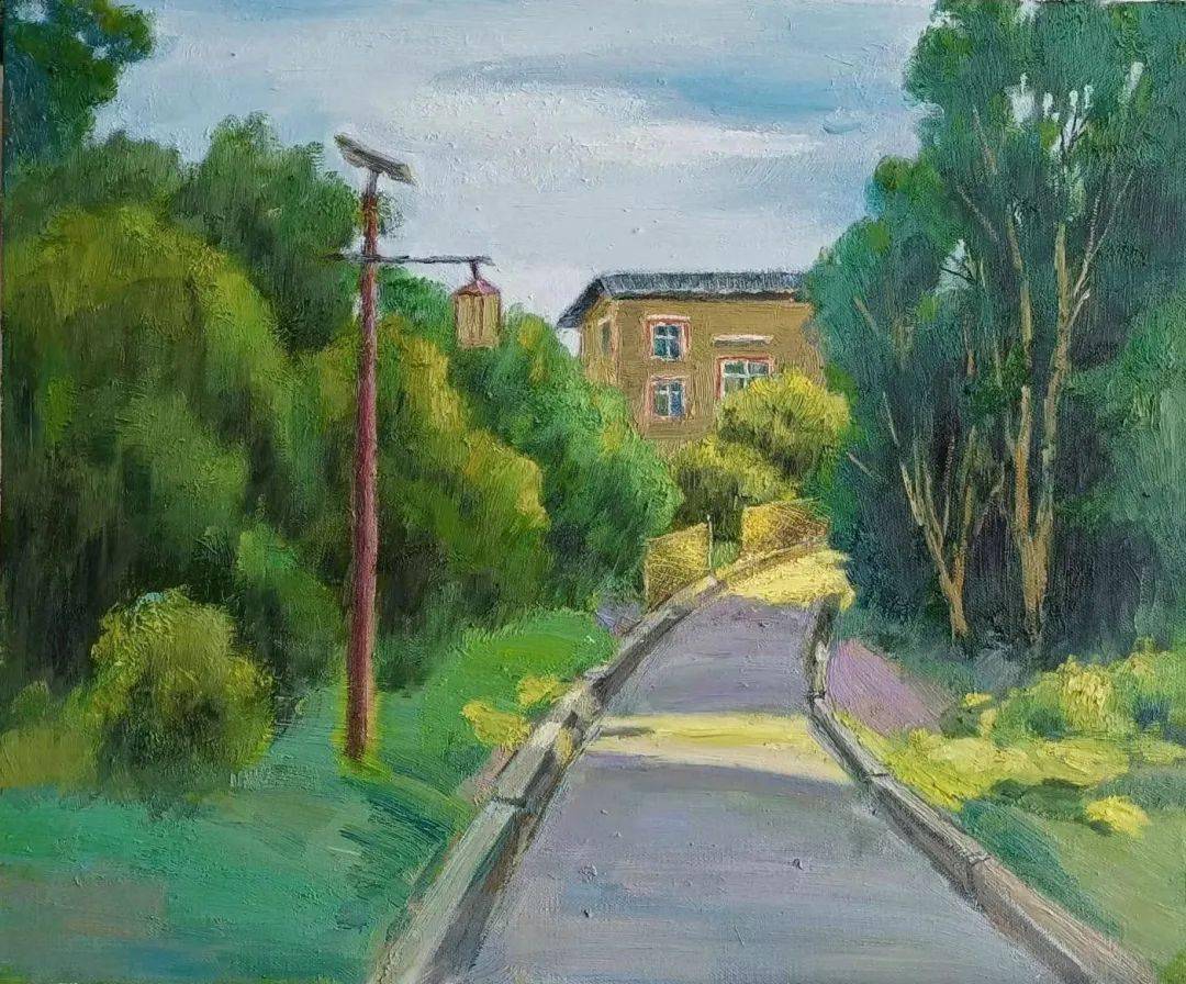 画家笔下的定南印象_美山_石桥_黄砂