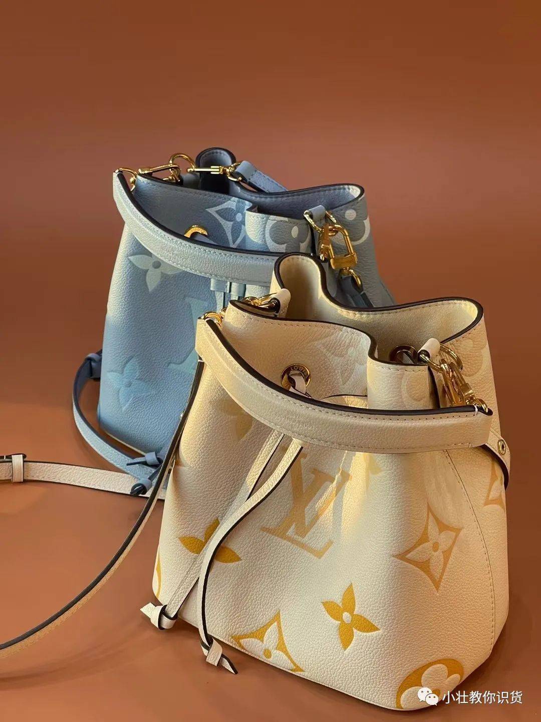 lv全皮压花neoneobb水桶包m45716拆箱评测_noe_实力_手柄