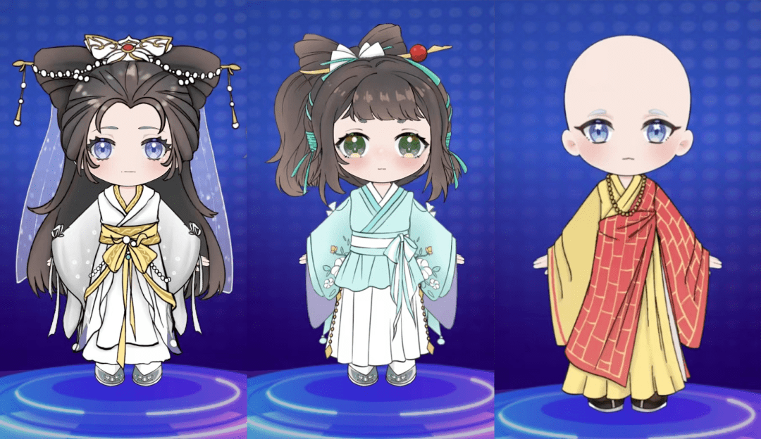 本人出场,沾沾才气啦~不识月告诉菌菌,q版虚拟形象每个要做一小时左右