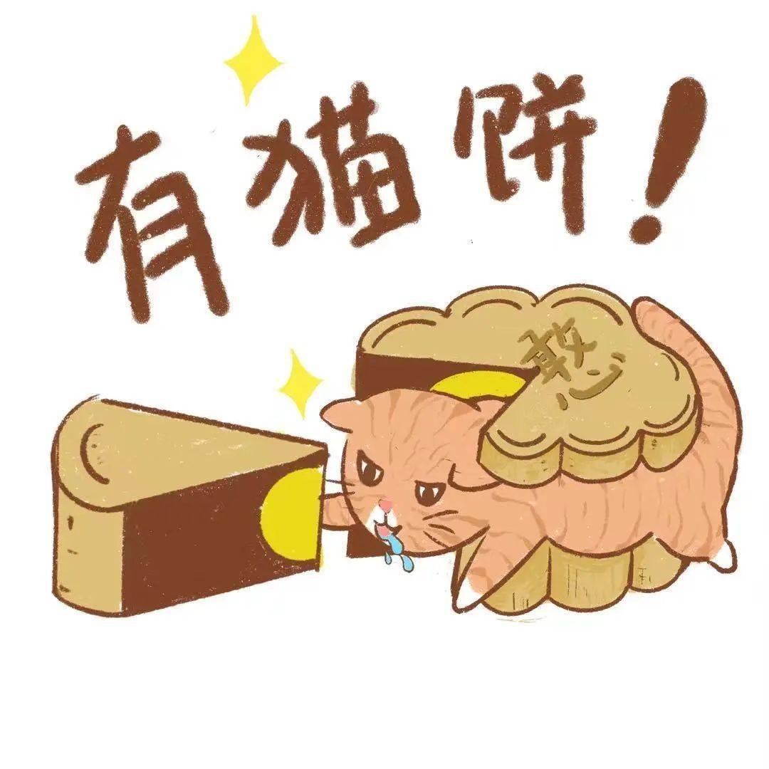 它竟然有猫饼!_表情_月饼_优惠
