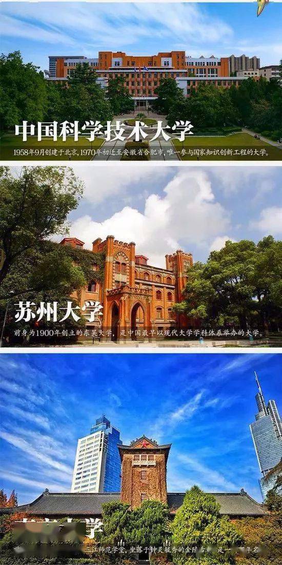 未名湖畔的北京大学,坐落于"人间天堂"苏州的苏州大学,有"花园式学校"