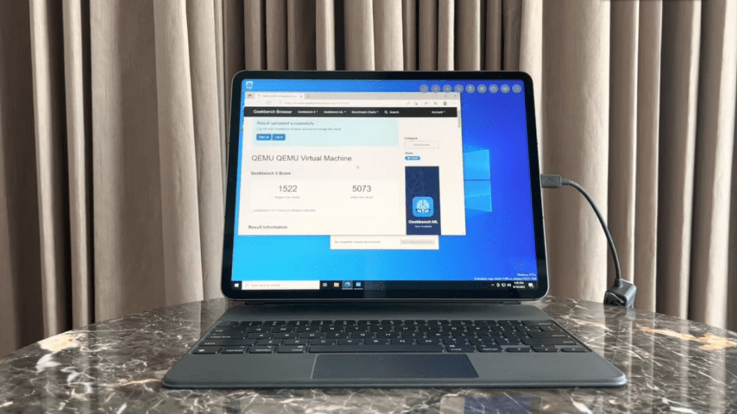  utm m1 ipad pro win10 