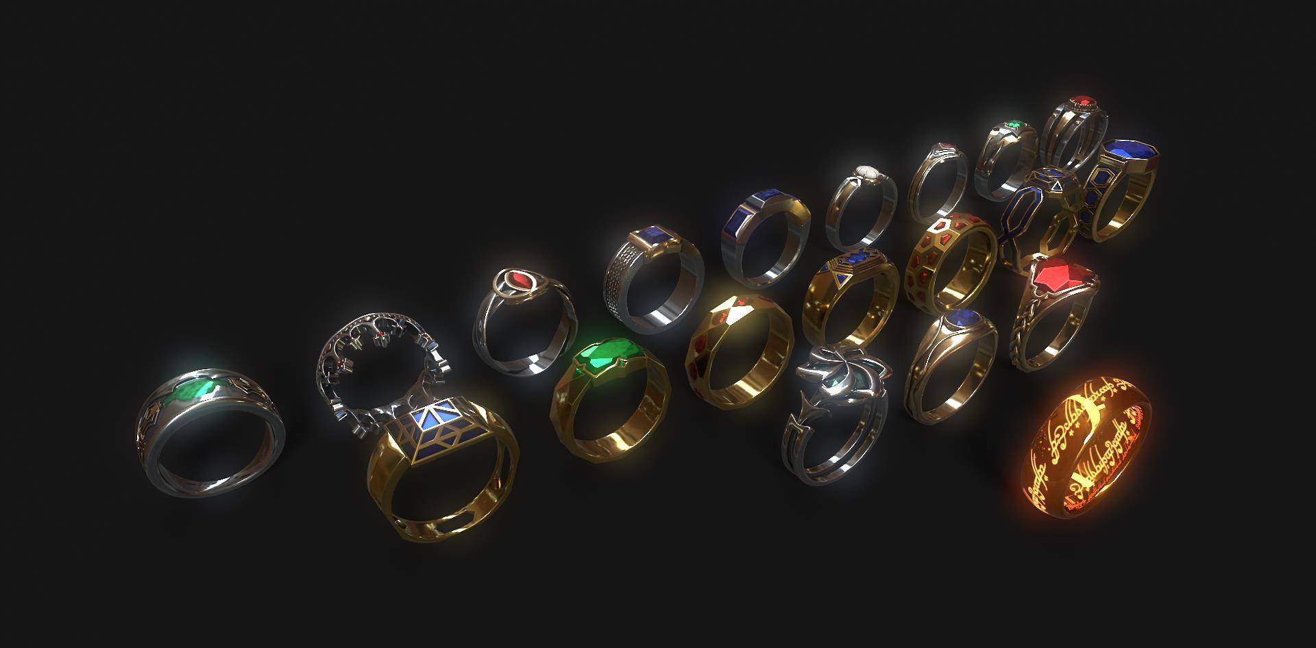 《指环王》所有20枚力量之戒的拥有者_戒指_索伦_精灵