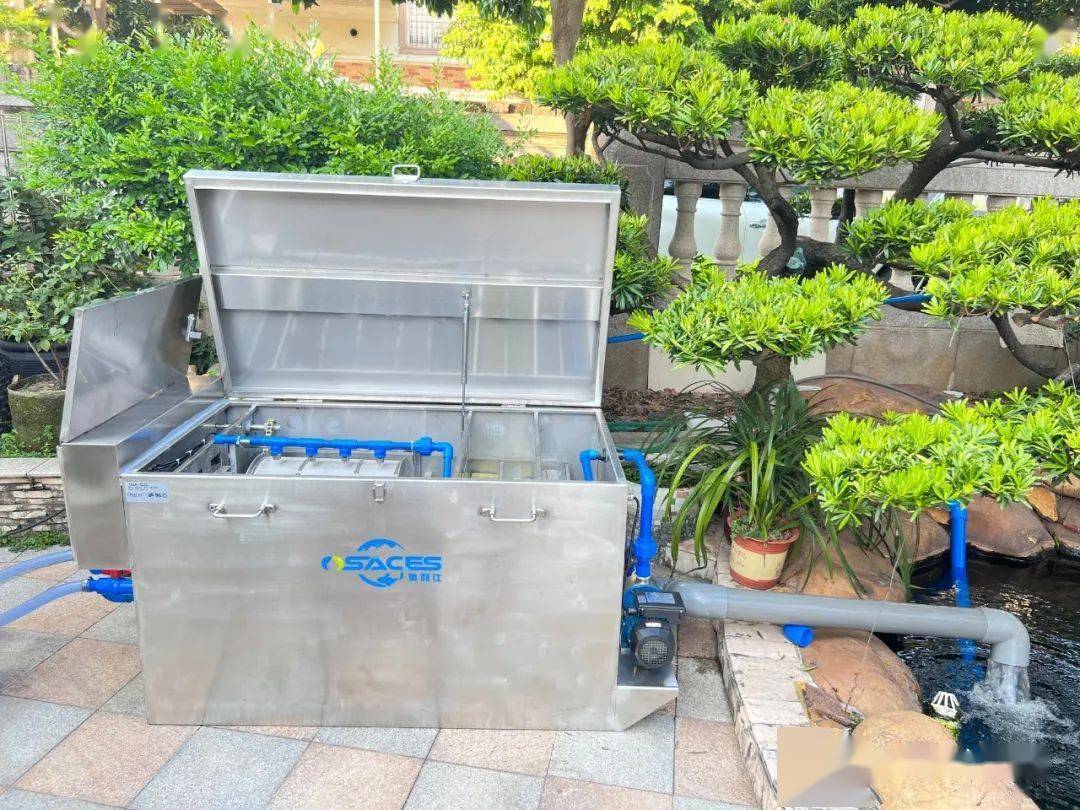 案例分享|| 转鼓微滤机安装——私家庭院20m06锦鲤鱼池过滤系统