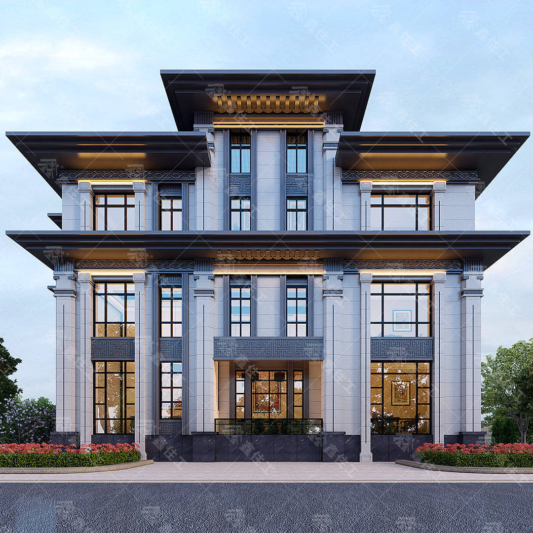 看看这栋新亚洲风三层别墅-x9-210,造价387.