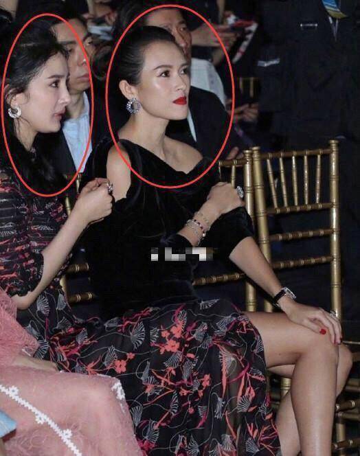 杨幂和章子怡同框,镜头扫过俩人侧颜,才知明星脸都有这个特点_礼服