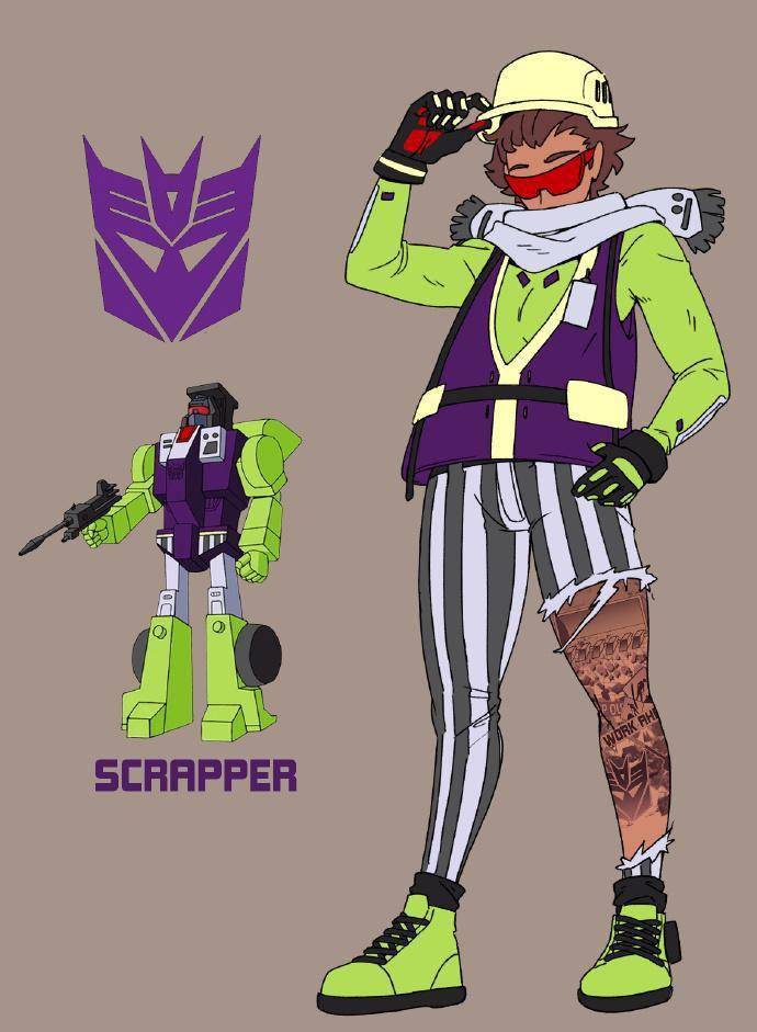 变形金刚大力神成员拟人化设计,全员女性化_人形_造型_细节