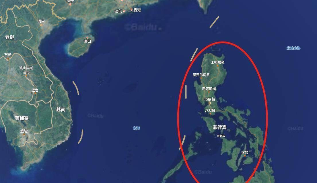被中国称作是南海的那块区域,长期以来,被菲律宾称作"西菲律宾海".