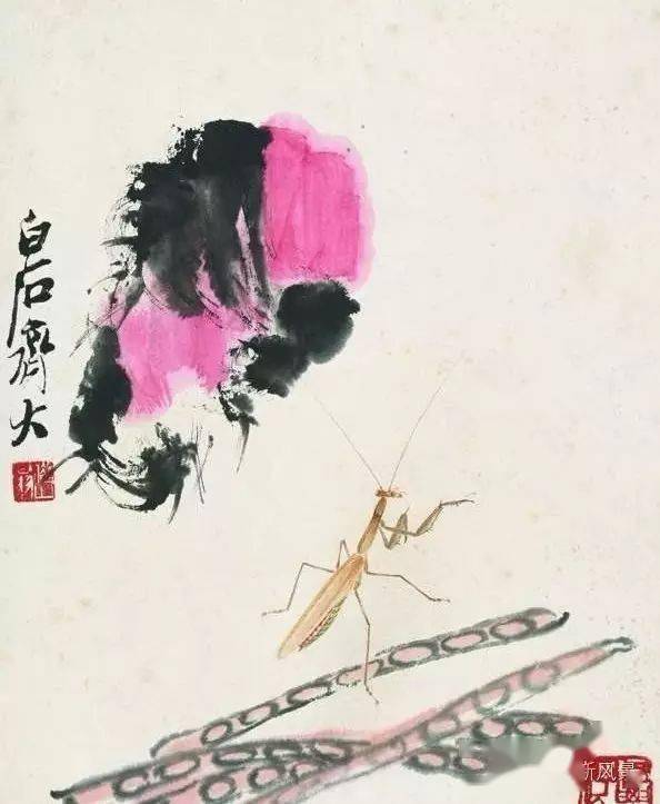 齐白石画螳螂作品30幅!