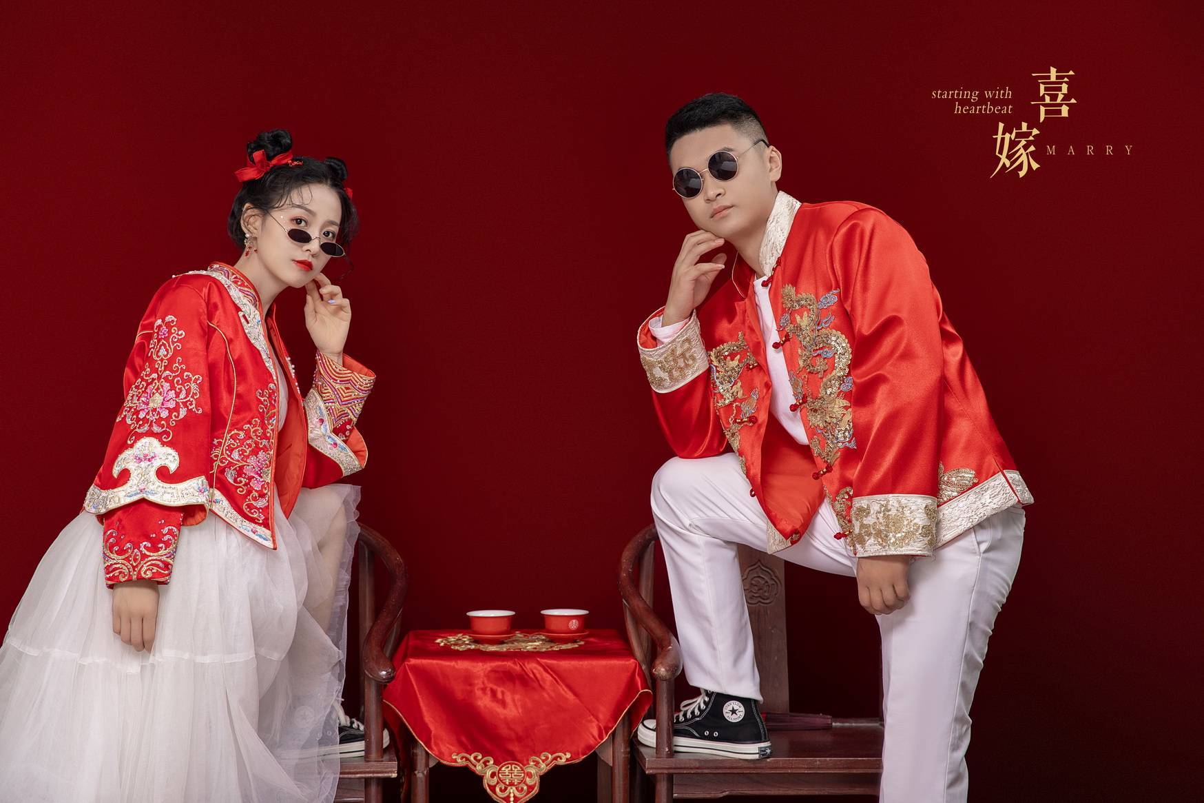 9.20古装嘻哈风婚纱照客照分享_两小无猜_红颜_一笑