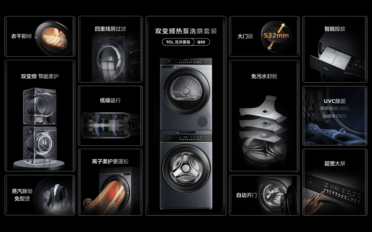6KG行业最大上筒、离子柔护黑科技TCL双子舱Q10打造健康洗护体验_手机搜狐网