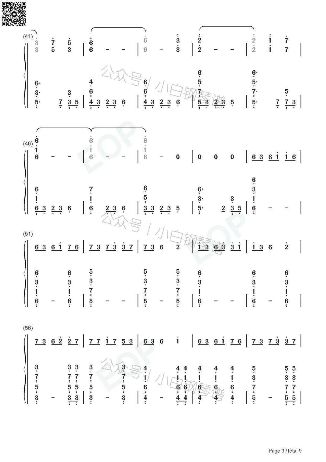 「琴谱︱浮光 (the history)」- jannik(含简谱)