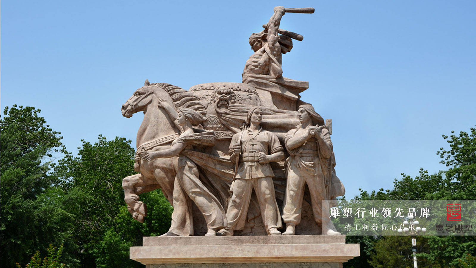 秋天丰收喜悦——铸铜石雕丰收之景雕塑_秋收_农业_人物