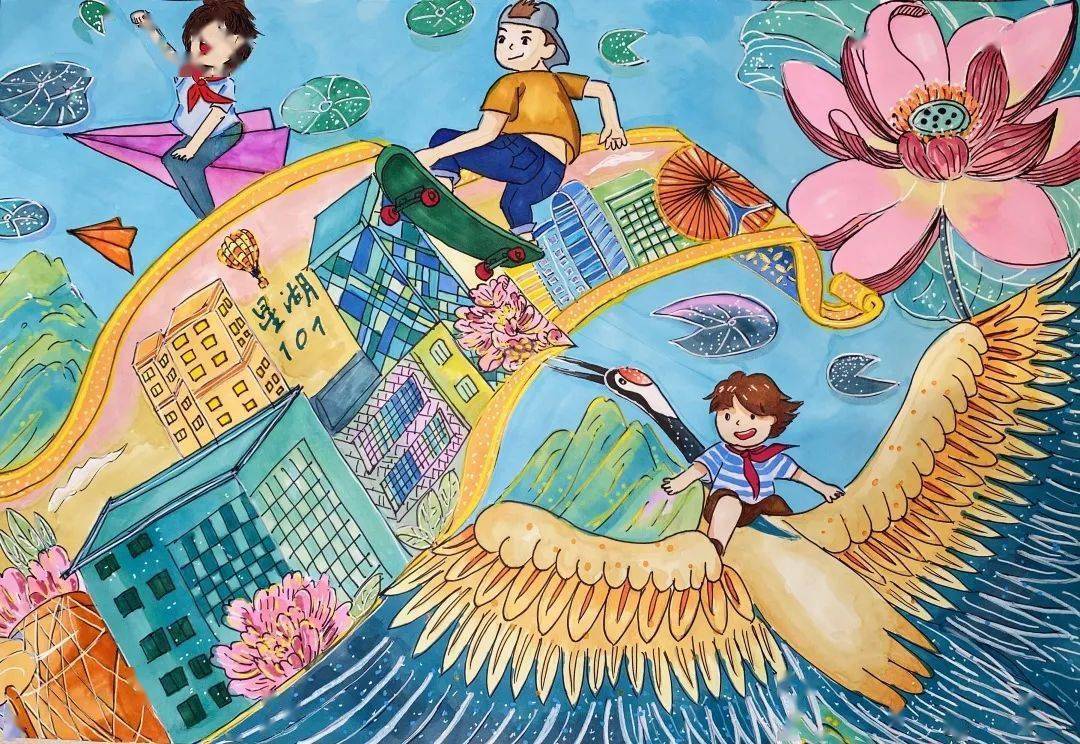 珠媚学子秀系列15丨一画"翊"世界——六(1)班尹翊泽_生活_创作_绘画