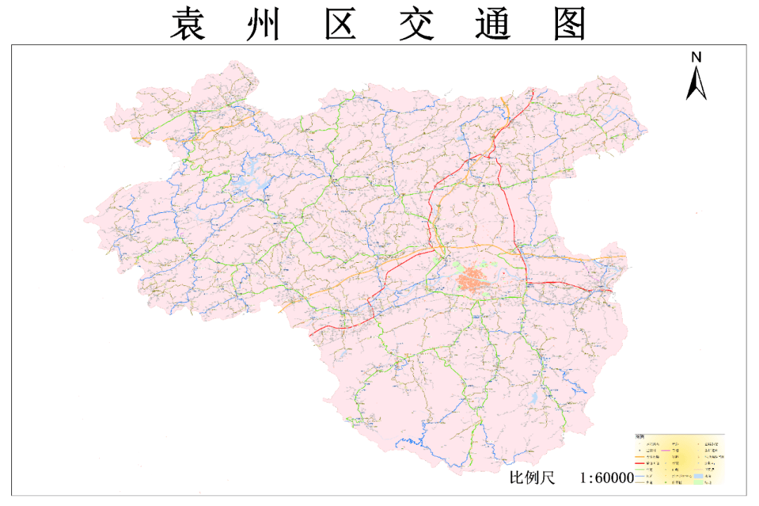 袁州区街道划分图图片