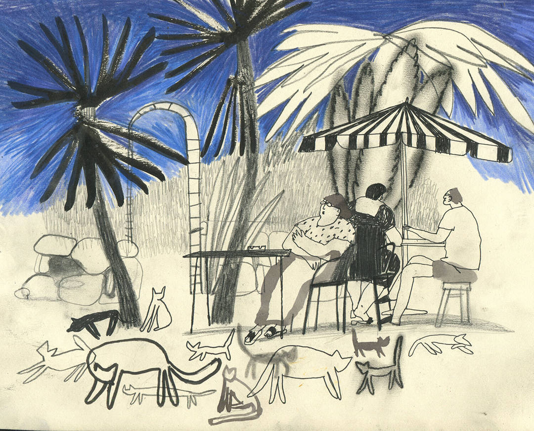 优秀的黑白灰和点线面构成插画,仿佛展现了生活中的人生百态_作品