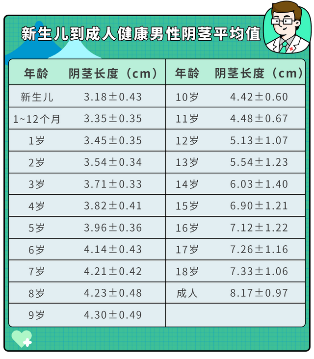 男宝丁丁多大算正常？对照0-18岁尺寸表,偏小警惕两种情况