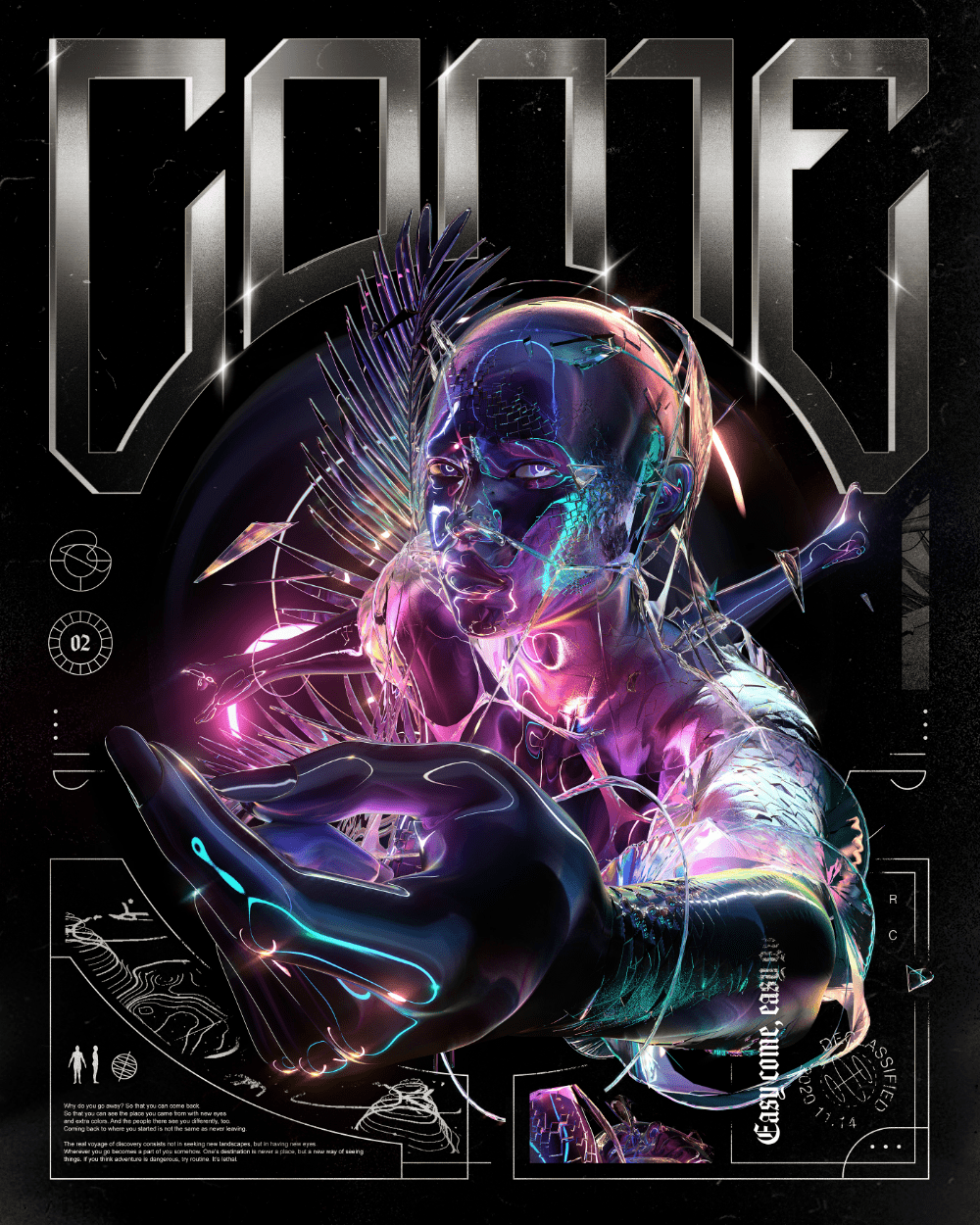 不会C4D如何搞定酸性设计？_搜狐网, image size:1000x1250