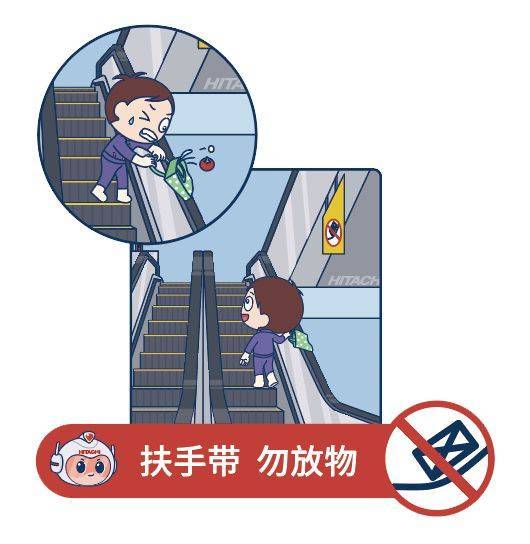 携带物品乘坐扶梯需要做什么?_行李箱_乘客_扶手