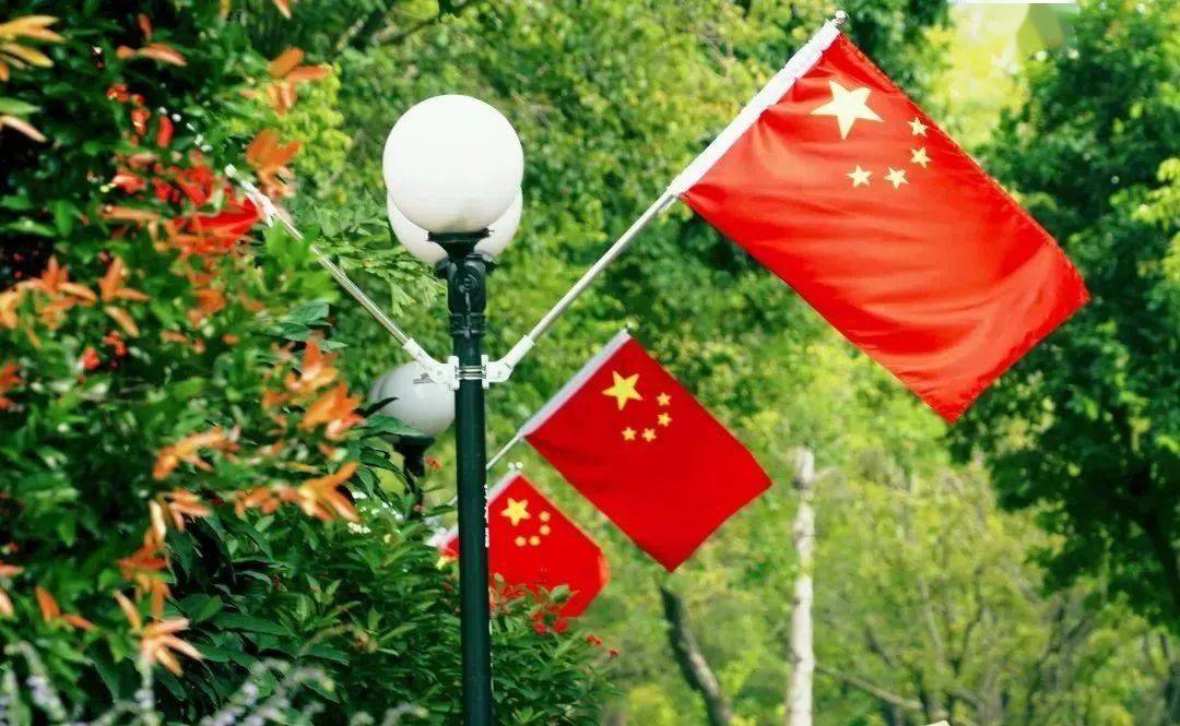 一起打卡深圳街头"中国红"_国旗_红旗_公园