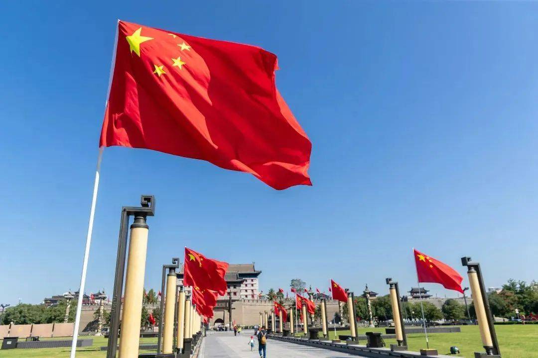 曲江处处中国红_国旗_五星红旗_新区