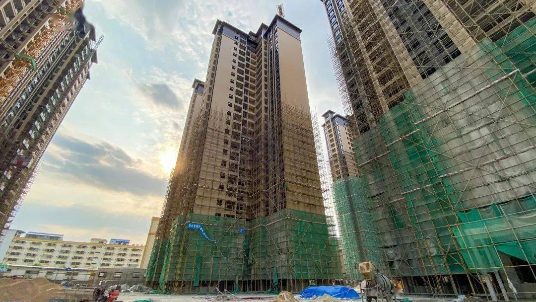 工程播报|棉湖1号金秋最新进度,为您揭晓!_实景图_外墙_外架