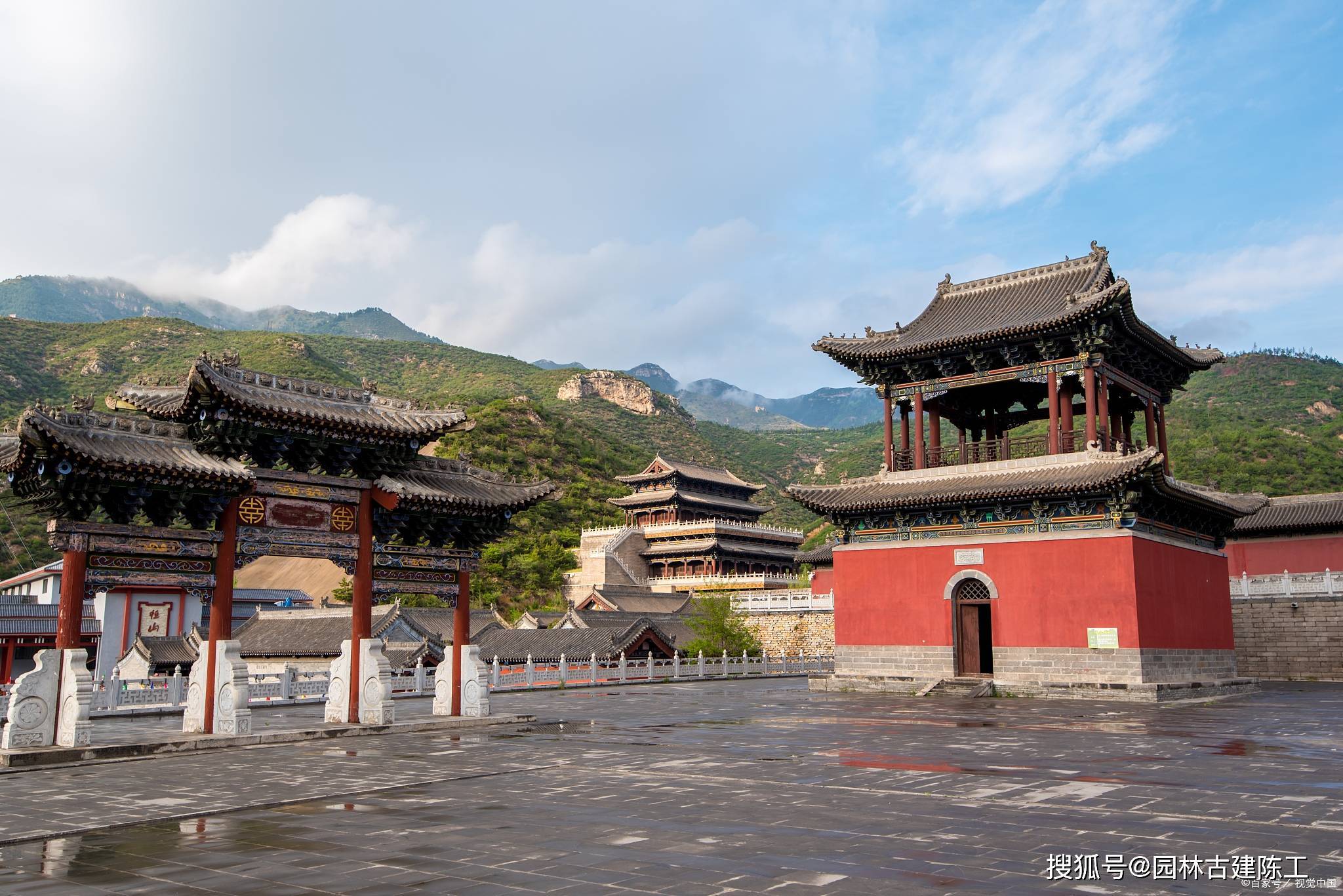 古建工厂加工牌楼牌坊 制作木结构牌楼图纸设计与安装_建筑群_沈阳_形