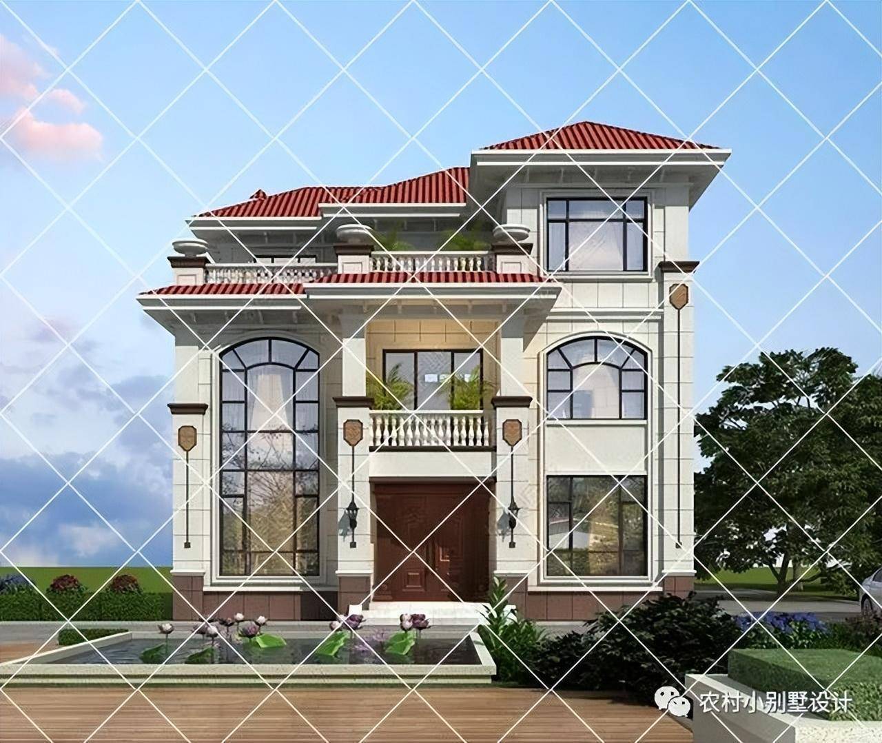 农村简单三层别墅户型图,实景图太好看了建好了村里人都羡慕虽然现在