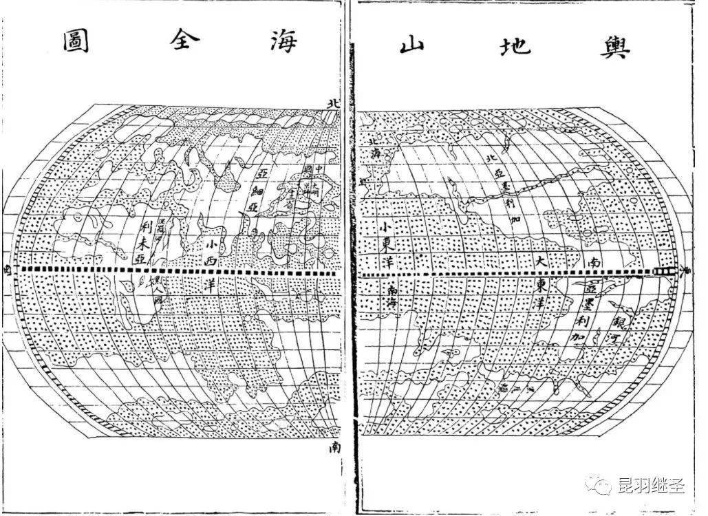 坤舆万国全图,你怎么跟《舆地山海全图》长得那么像?果然是地道的国产货!_大明_中国_地理