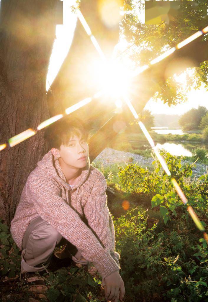 周奇发布22岁生日写真 帅气少年穿梭林间_森林_阳光_写真