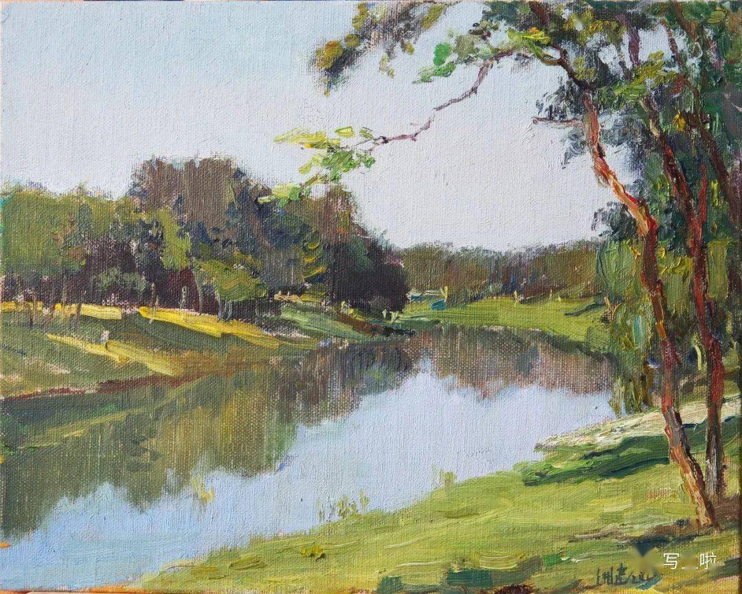 【写生啦】当代油画家2022风景写生欣赏_cm_布面_丁一