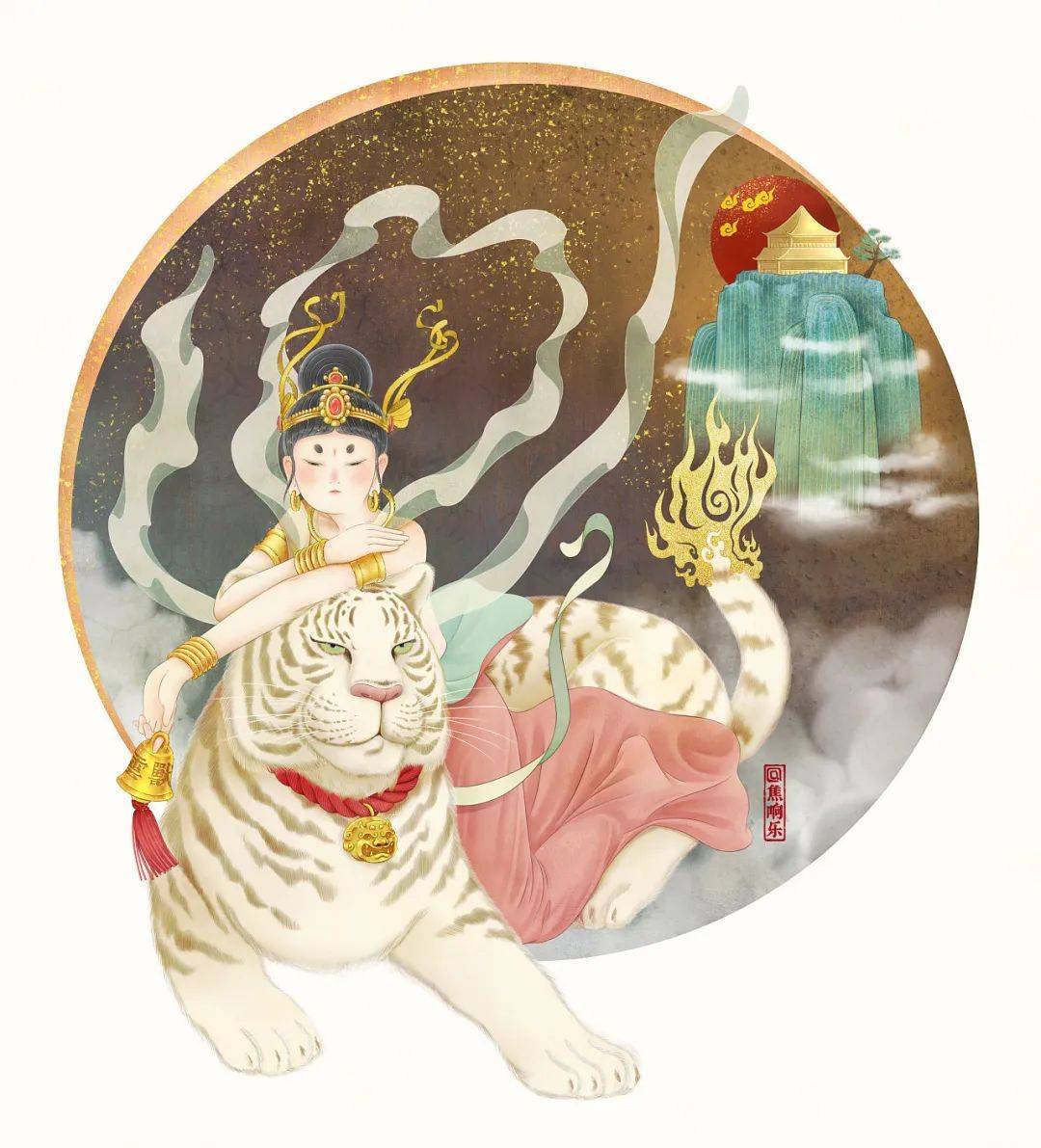 胖改唐代仕女—插画师焦响乐让"胖而美"占据你的心_飞天_人物_风格