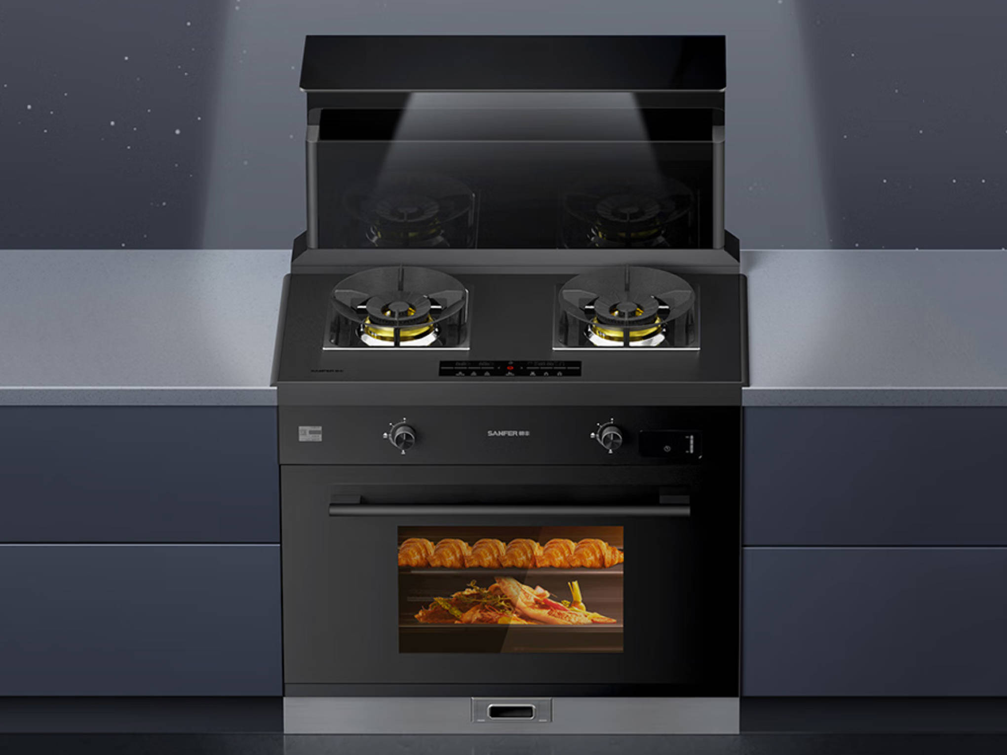 火星人,亿田,凯度,老板集成灶参数对比_空间_功能_烤箱