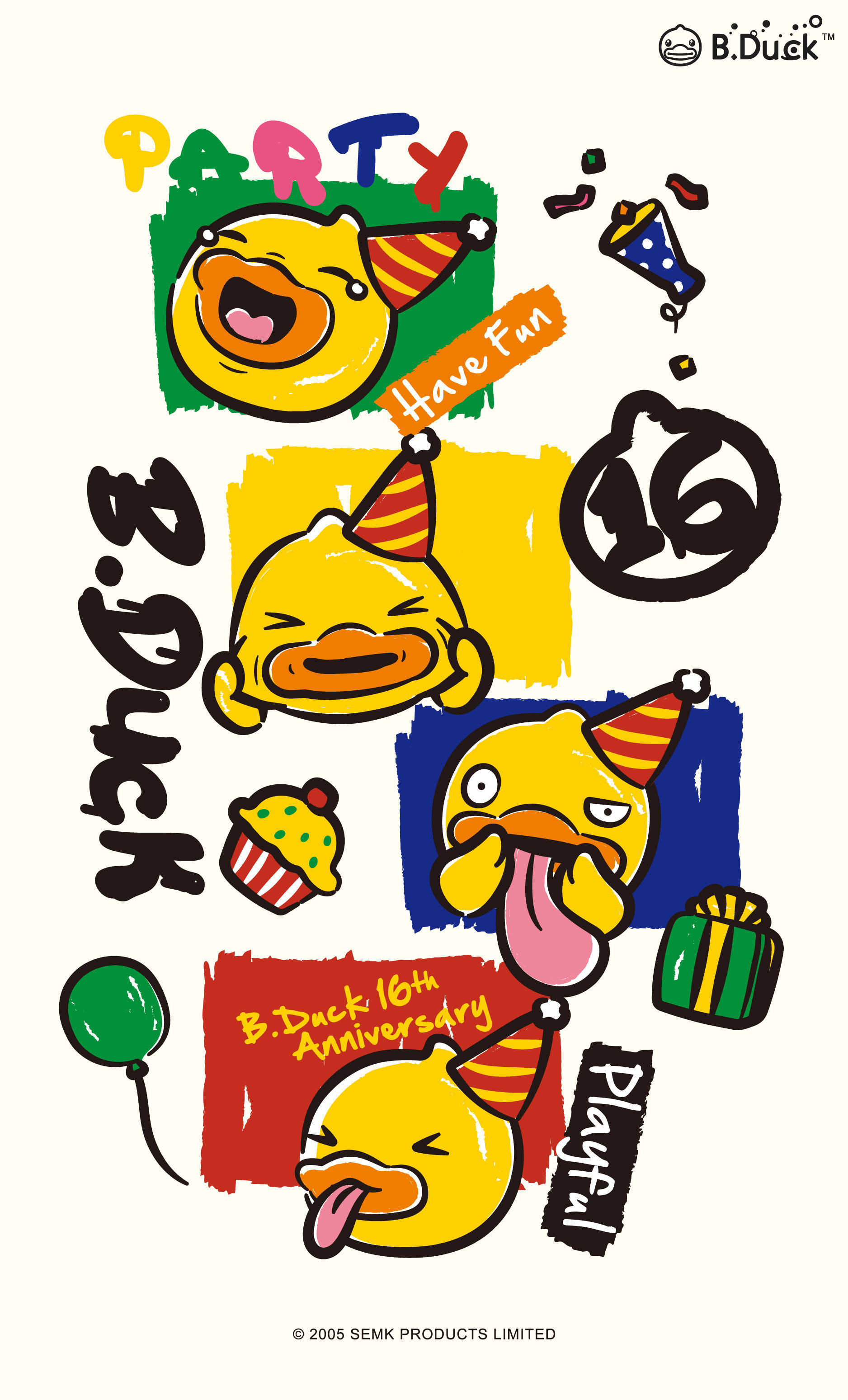 b.duck小黄鸭海报壁纸|你的夏天专属壁纸_黄鸭_壁纸_duck