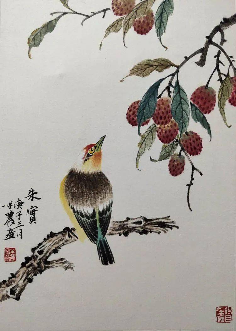 "半个农民"的他,画出了工笔画的灵动与创意_陈建强_太湖_作品展