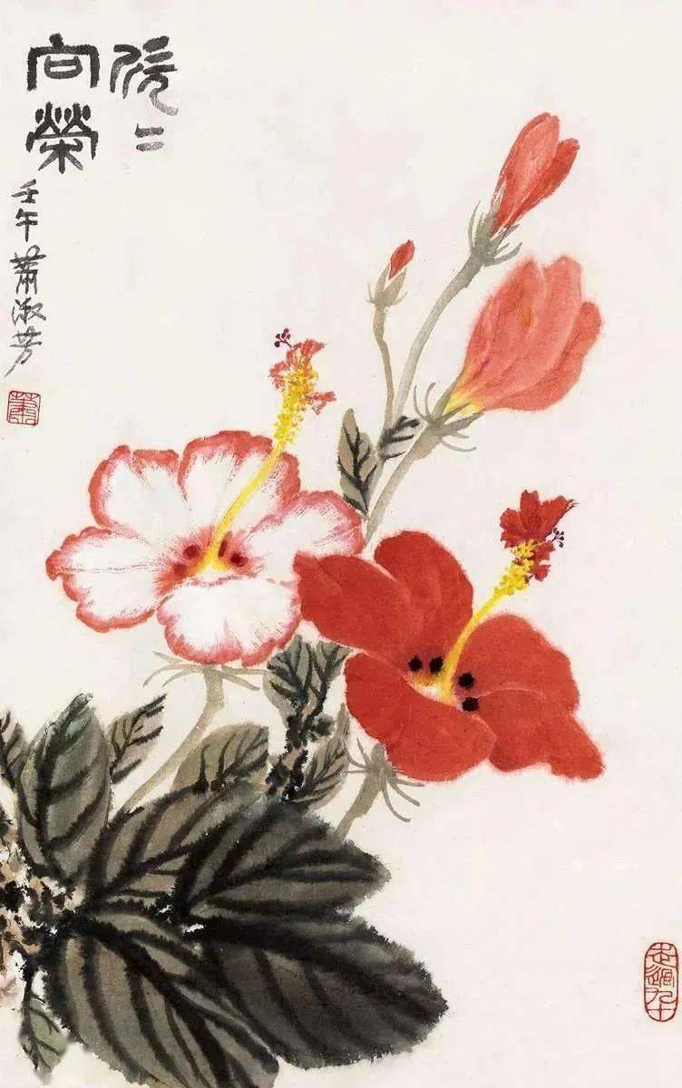 水墨花卉争先开放、缤纷灿烂_搜狐网