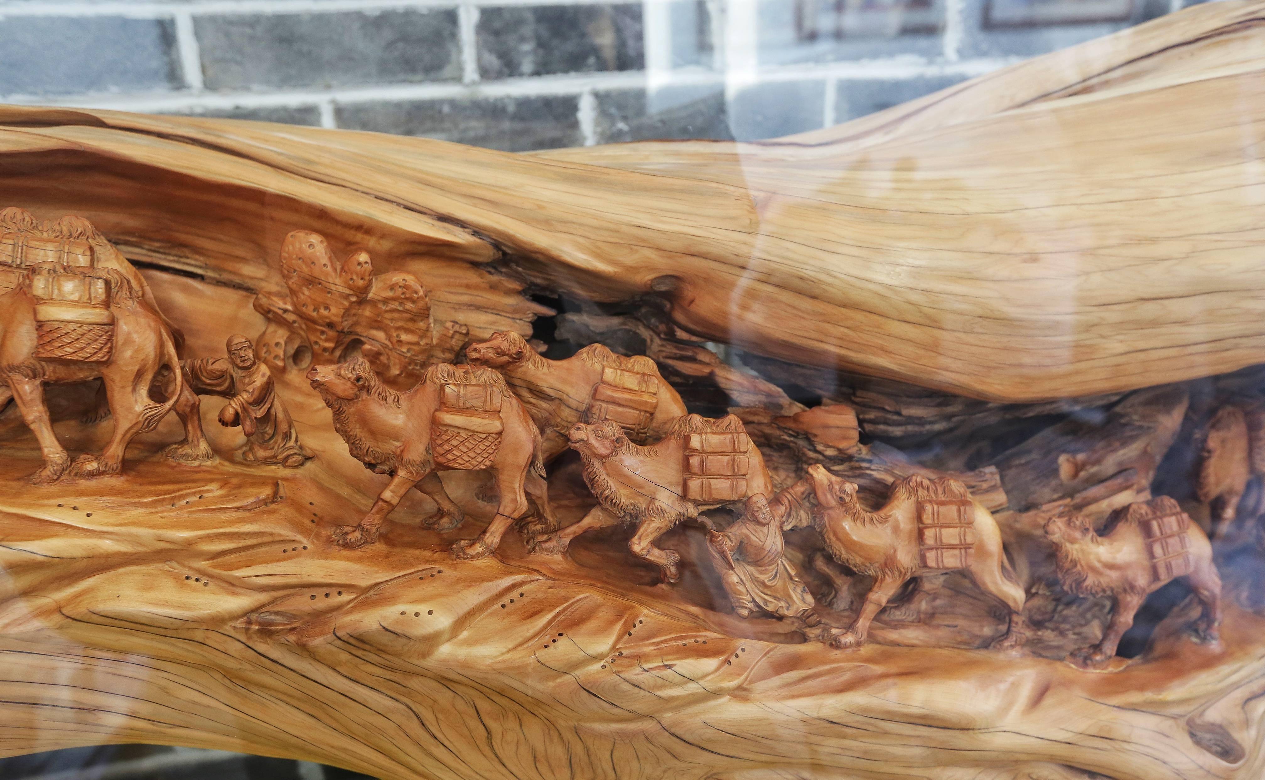 石家庄有一座木雕艺术馆,免门票,这样的非遗文化很多游客没见过_作品