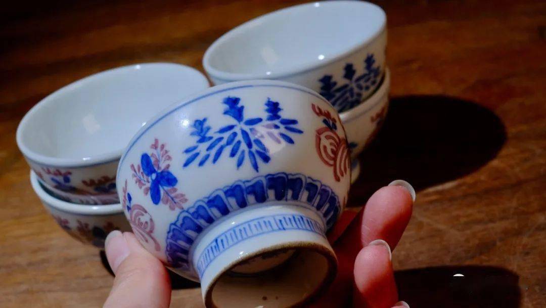美品 古磁 手描き 青花釉裏紅 釉下青花 獣紋 天字在銘 筆洗 文房