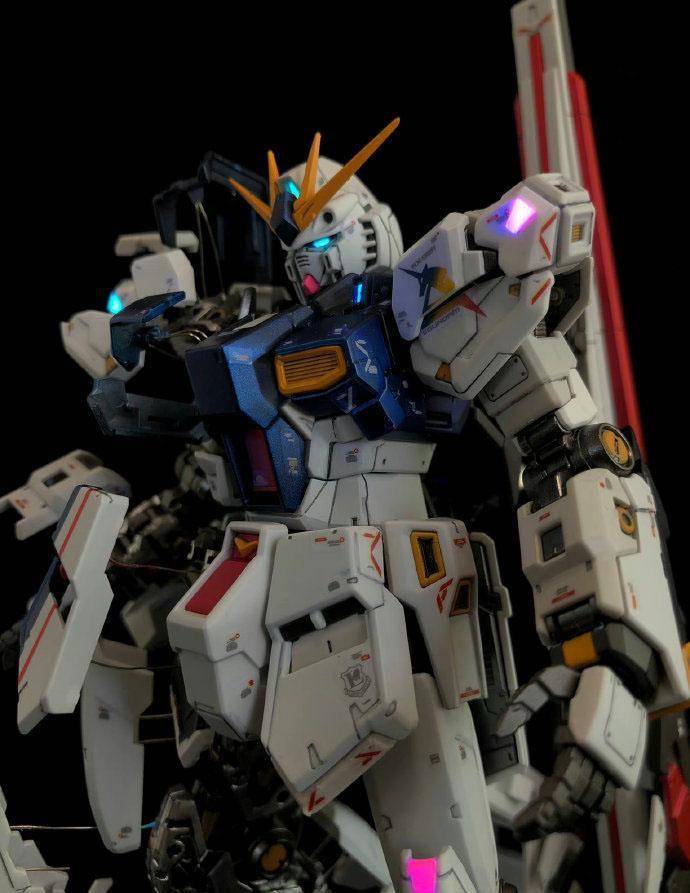 爆甲改造rg比例福冈牛高达模型_进行_细节_部分