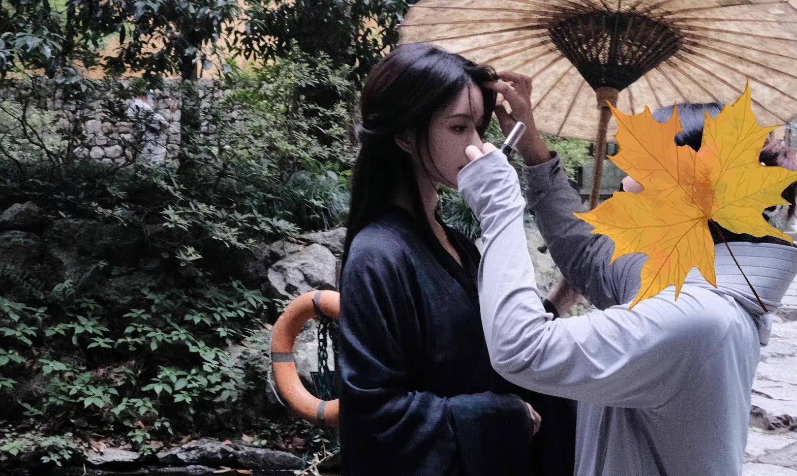 刘些宁黑衣古风写真,酷酷十足,侠气十足_古装_照片_图片