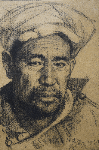 《延安火炬》 油画164cm×382cm 1959年中国人民革命军事博物馆藏