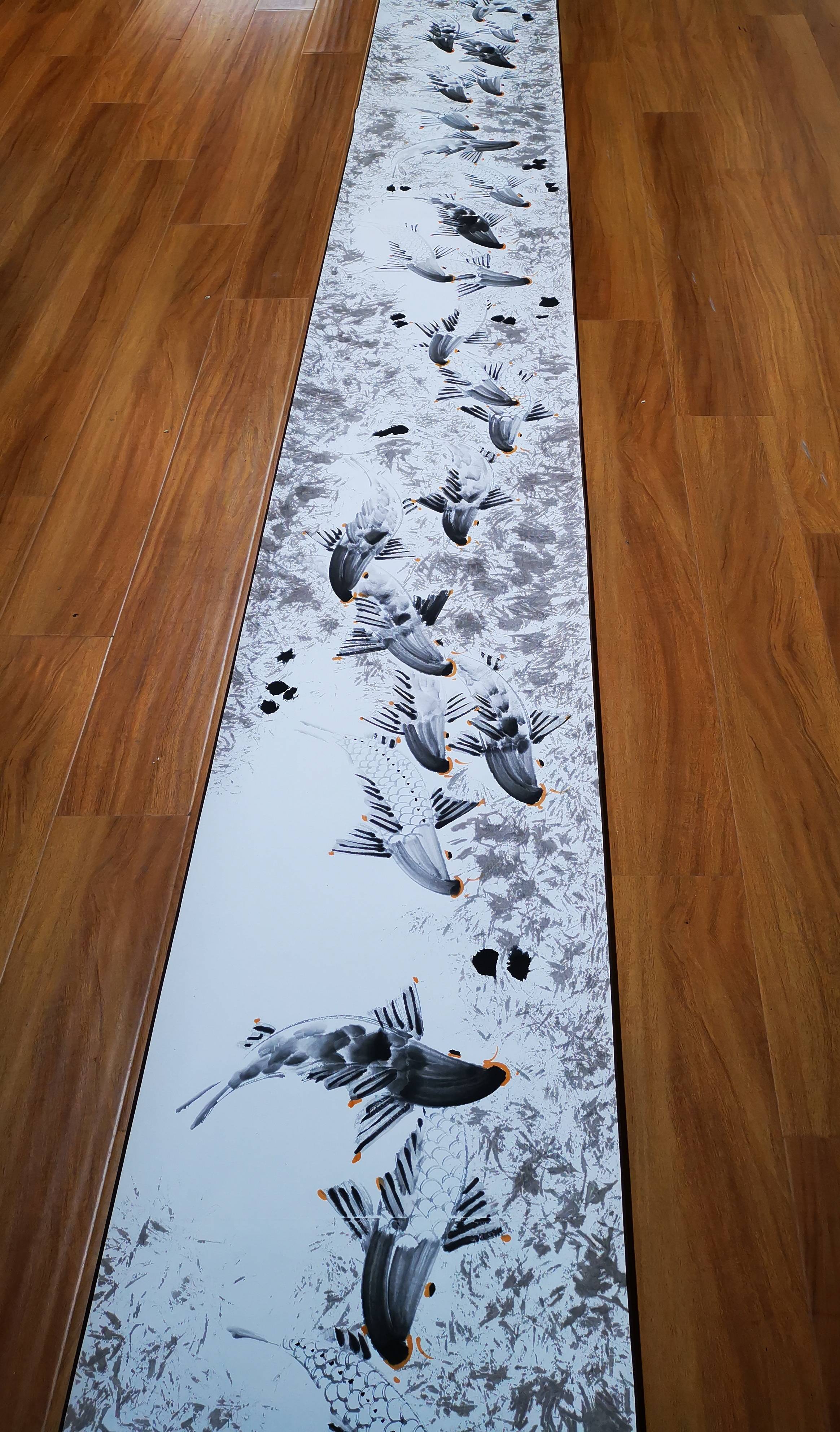 "中白俄罗斯文化形象交流大使"—李进潮《书画艺术典藏--百鱼图》长卷