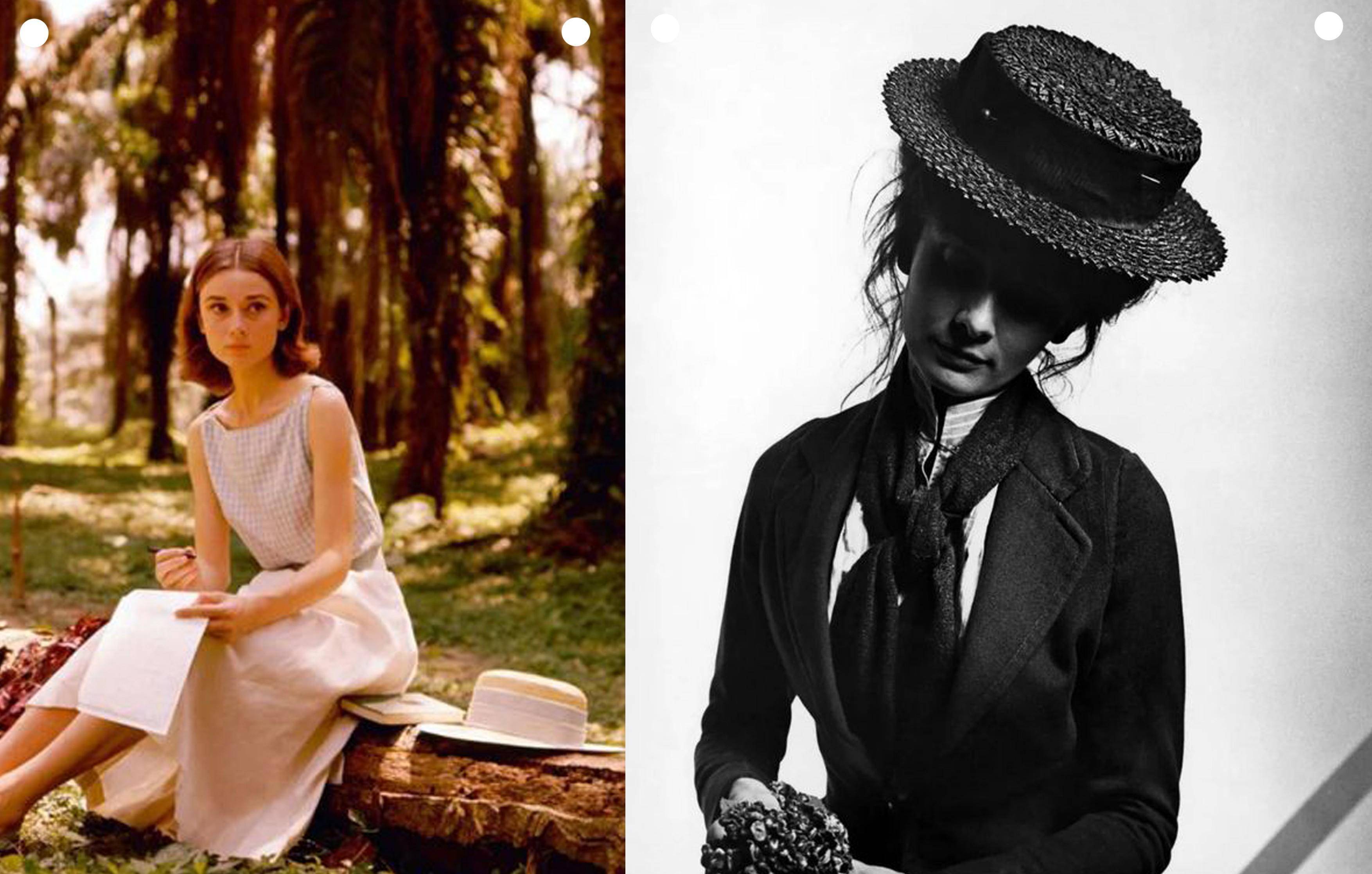 赫本的精彩一生,不同款帽子变化,随她变换不同魅力人生_款式_草帽