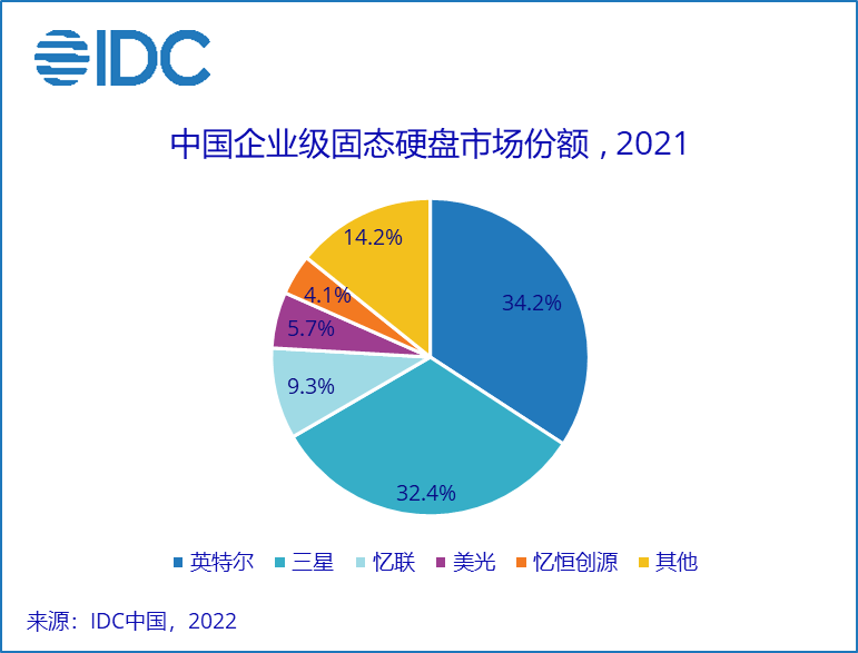 2021中国企业级SSD固态硬盘市场排行榜