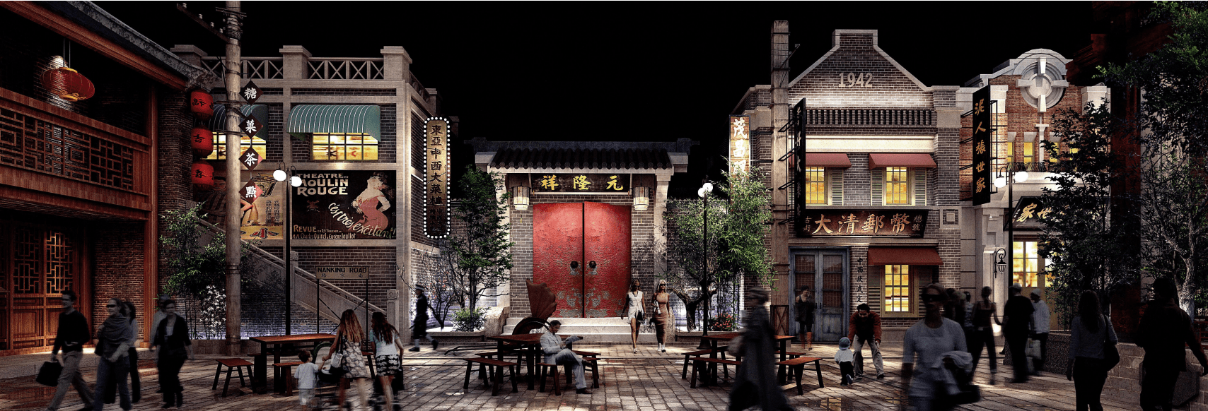 向北街区设计原创案例|文化历史商业街怎么改造设计?历史主题街区设计