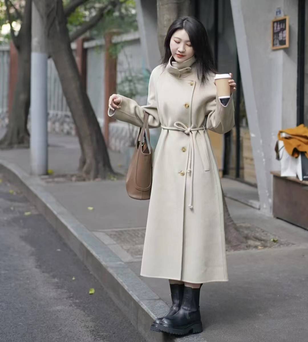 21套羊绒大衣搭配衣服技巧,温柔气质显高级_look_黑色_经典