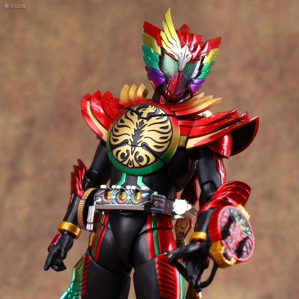 78官测:shf 真骨雕 假面骑士ooo 永恒鸟系联组_硬币_羽毛_造型