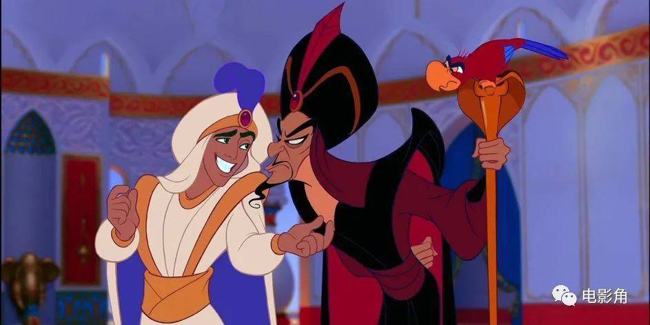 在《阿拉丁与神灯》中,阿拉丁和公主哄骗魔法师喝下了下了药的酒,然后