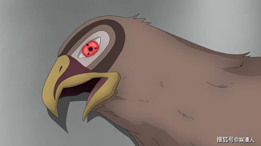 宇智波佐助与"舌切白舌"交易,用自己的通灵兽"千里鹰",交换小犬的自由