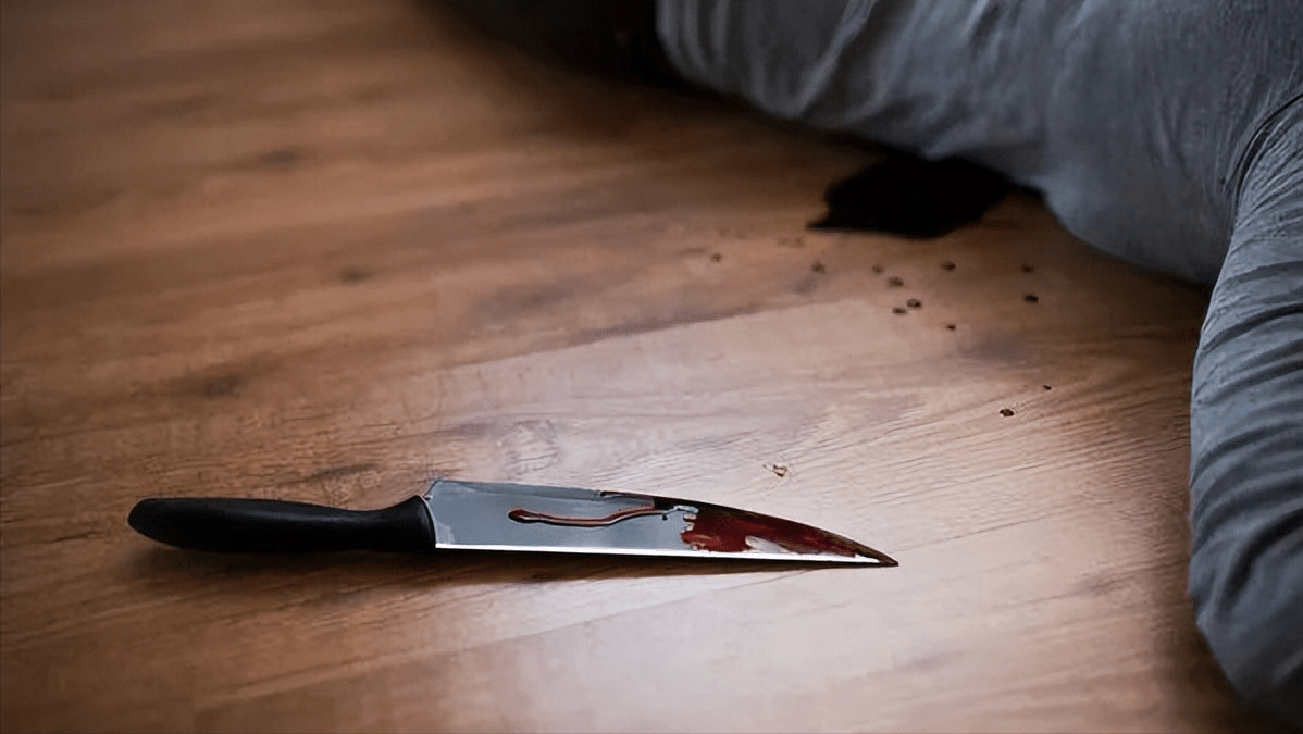 他拿起一把水果刀对着薛富贵连捅了好几刀,瞬间薛富贵就倒在了血泊里